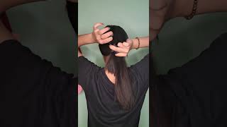 Trying claw clip hack for long hair 🖤hairstyle shorts clawclip hairtutorial [upl. by Eiggam]