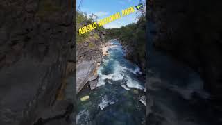 Abisko national park Sweden  Drone shot [upl. by Pulchi477]