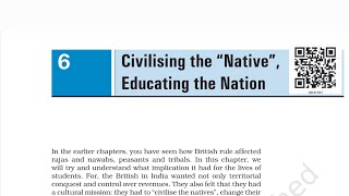 Civilising the quotNativequot Educating the nation chapter explaination 24th Nov23 [upl. by Calysta]