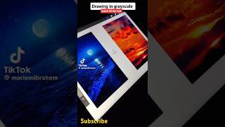 Drawing in grayscale procreate shortsart shortsviral drawingtutorial tiktok shorts howto [upl. by Ahsatel]