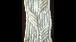 KNITTING PATTERN  SWEEPING CABLE TUTORIAL [upl. by Maxentia578]