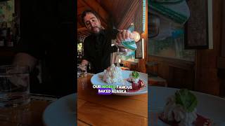 Baked Alaskan food foodies dessert restaurant denali travel bartender fun funny delicious [upl. by Hayman420]