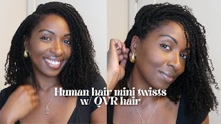 Human Hair Mini Twists using QVR Afro Kinky Bulk Hair [upl. by Irneh]