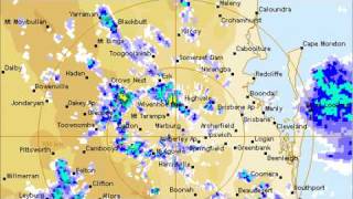 Toowoomba RADAR of deluge that caused severe flash flood January 2011 [upl. by Haynor894]