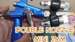 SPRAYGUN HYDRO CHROME DOUBLE NOZZLE MINI 1 mm KAIZONG [upl. by Nanon]