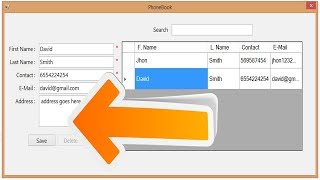 C DataGridView  Display Selected Row Details in Text Boxes [upl. by Scopp]