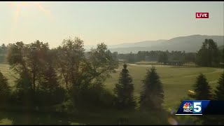 Birdseye view of the Stoweflake Hot Air Balloon Festival [upl. by Paapanen]