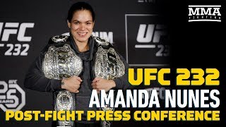 UFC 232 Amanda Nunes PostFight Press Conference  MMA Fighting [upl. by Einram]