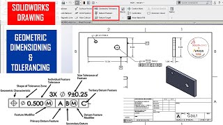 ✅ Solidworks Drawing  Geometric Dimensioning and Tolerancing [upl. by Anomor]