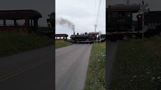 Steam Train 475 leaving Strasbourg PA railway train railfan steamengine railroad [upl. by Shelly]