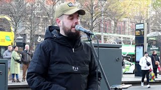 Belfast man John Garrity With A Beautiful Performance of Dublin Ballad quotGracequot on OConnell Street [upl. by Gewirtz989]