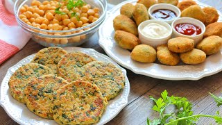 Hamburguesas y nuggets de garbanzos Ideas para cenas saludables [upl. by Esertal74]