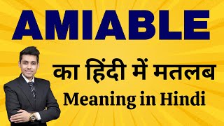 Amiable का मतलब हिंदी में  Amiable Meaning in Hindi Explained [upl. by Suiradal626]