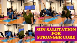 Sun salutations for stronger core [upl. by Kinom]