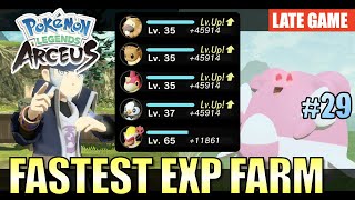 THE FASTEST WAY TO FARM EXP LATE GAME INGO VS BLISSEY  Pokemon Legends Arceus [upl. by Lucic]