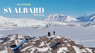 SVALBARD Drone Over Glaciers Fjords amp Historic Towns [upl. by Brittnee]