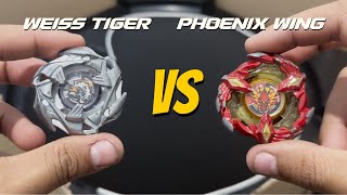 Beyblade X  Weiss Tiger VS Phoenix Wing In Life Size Stadium [upl. by Loveridge292]