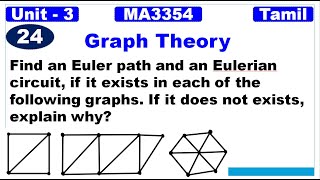 Discrete Mathematics Unit 3  Graph Theory  Eulerian Graph  Anna University 8 Mark QuestionTamil [upl. by Hepza]