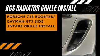 Radiator Grille Store’s install of the Porsche 718 982 Boxster and Cayman Side Intake Screens [upl. by Lonee]