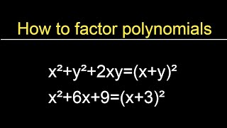 How to factor polynomials 2 [upl. by Crow464]