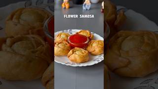 Trending recipe of Crunchy Flower Samosa shorts samosa potato recipe crunchy [upl. by Ehpotsirhc967]