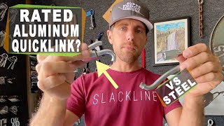 Rated maillon rapide aluminum vs steel quicklinks Can we use these climbing and slacklining [upl. by Zalea]