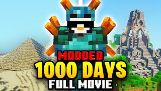 I Survived 1000 Days in MODDED Minecraft MOVIE [upl. by Rosabelle169]