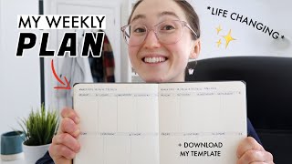 MY WEEKLY PLANNING ROUTINE EXPLAINED  StepbyStep Journal Guide amp DOWNLOADABLE TEMPLATE [upl. by Eppes]