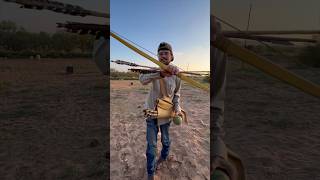 Shooting The Comanche Plains Indian Bow amp Arrow archery comanche [upl. by Gussy]