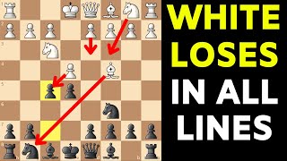 The BEST Chess Opening Against 1e4  TRAPPIEST Gambit for Black [upl. by Haret]