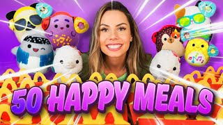 BUYING 50 HAPPY MEALS squishmallow hunt PART 2 [upl. by Atikin]