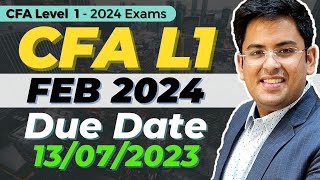 CFA Level 1 2024 Exams  Due Date Approaching  Feb 2024  Course Updates etc  Hindi [upl. by Nirmak969]