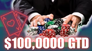 100000 GTD Poker Tournament Final Table  TCH LIVE From Houston TX [upl. by Eelame]