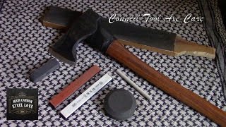 Cleaning Sharpening Honing and Treating My Council Tool Woodcraft Pack Axe  HighCarbonSteel Love [upl. by Eustis]