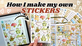 How I Make my own PLANNER STICKERS  PROCREATE SILHOUETTE Sticker Making Walkthrough [upl. by Acissaj]