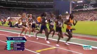 FRANCINE NIYONSABA YAKUYEHO RECORD MU KWIRUKA 5000m MU MWANYA MUTO  BRUSSELS DIAMOND LEAGUE [upl. by Ardnasal]