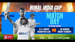 RURAL INDIA CUP  6amp4 SPORTS RECREATION CLUB Vs JAI SENDHUR CRICKET ACADEMY  20 OVERS MATCH [upl. by Forster]