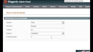 Configurar Sitios Web Tienda y Vista de Tienda en Magento [upl. by Tansey418]