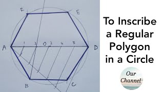 Inscribe a Regular Polygon in a given Circle  Engineering Drawing [upl. by Mahseh]