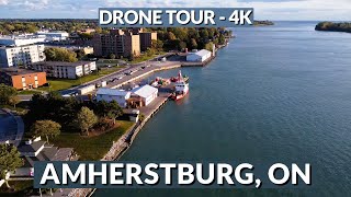 Drone Tour Amherstburg Ontario  on the Detroit River [upl. by Korwin464]