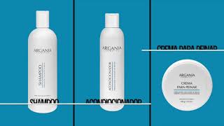 LÍNEA PARA EL CABELLO SHAMPOOACONDICIONADORCREMA PARA PEINAR ARGANIA COSMETICS [upl. by Nissie]