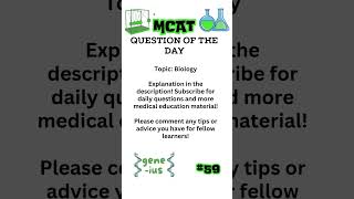 MCAT Question of the Day 59 [upl. by Leontine]