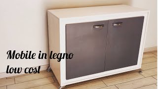 Come fare un semplice mobile in legno Fai da te Wooden cabintet diy low cost [upl. by Amehr]