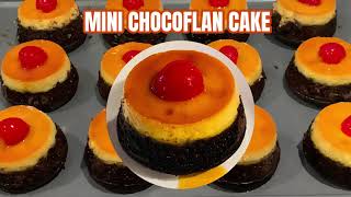 How to make Mini Chocoflan Cake Chocolate Leche Flan Cake [upl. by Aicilaf]