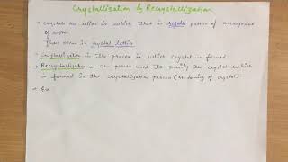 Crystallization and Recrystallization  Major Diffrence [upl. by Rennob]