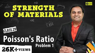 Poissons Ratio  Problem 1  Stress and Strain  Strength of Materials [upl. by Aholla825]