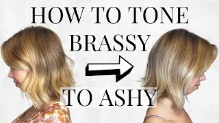 How To Tone Brassy Highlights Using Wella T18 T11 amp T10 [upl. by Reifinnej]