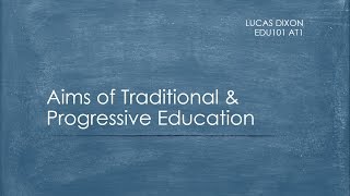 The Aims of Traditional and Progressive Education [upl. by Nya]