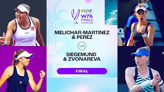 SiegemundZvonareva vs MelicharMartinezPerez  2023 WTA Finals Final  WTA Match Highlights [upl. by Eki917]