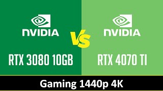 RTX 3080 10GB vs RTX 4070 TI [upl. by Eimyaj636]